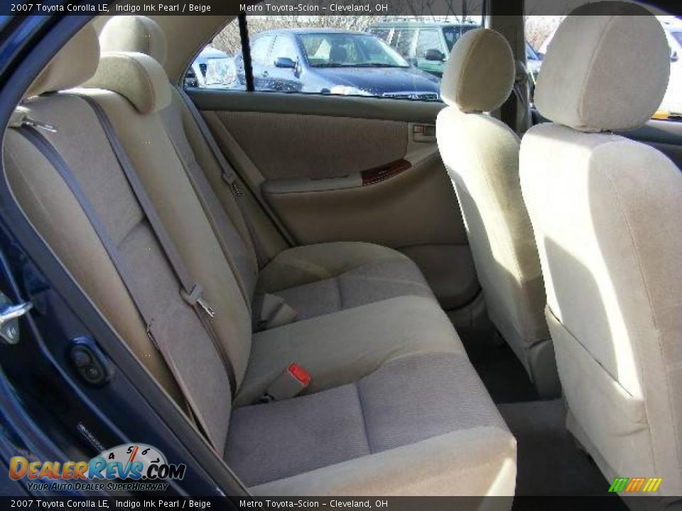 2007 Toyota Corolla LE Indigo Ink Pearl / Beige Photo #12