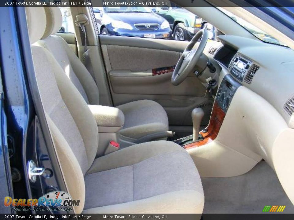 2007 Toyota Corolla LE Indigo Ink Pearl / Beige Photo #13