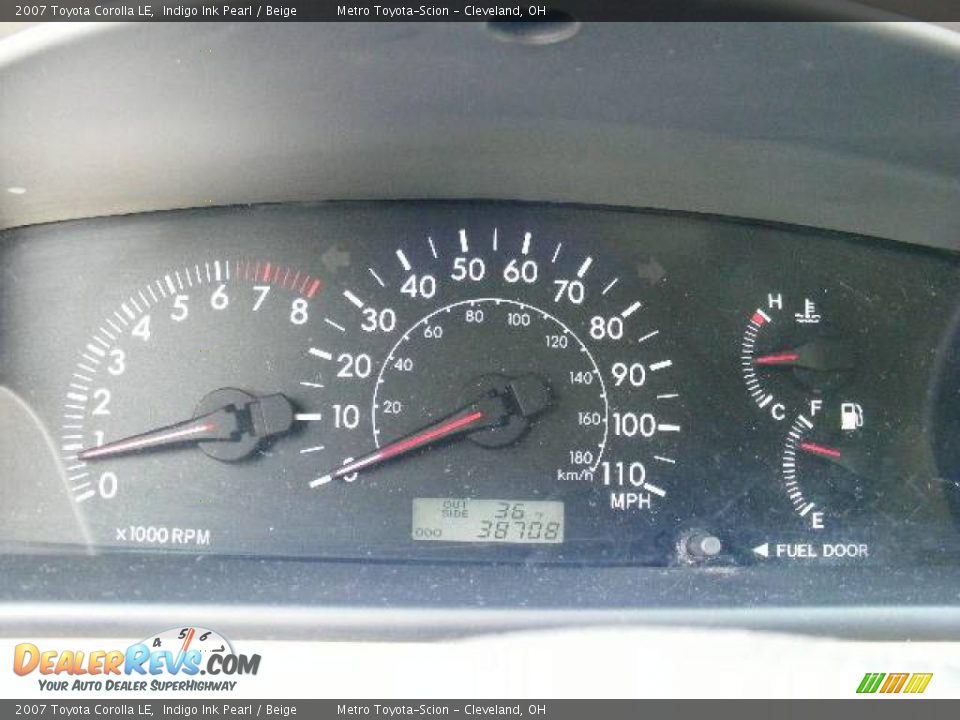 2007 Toyota Corolla LE Indigo Ink Pearl / Beige Photo #16