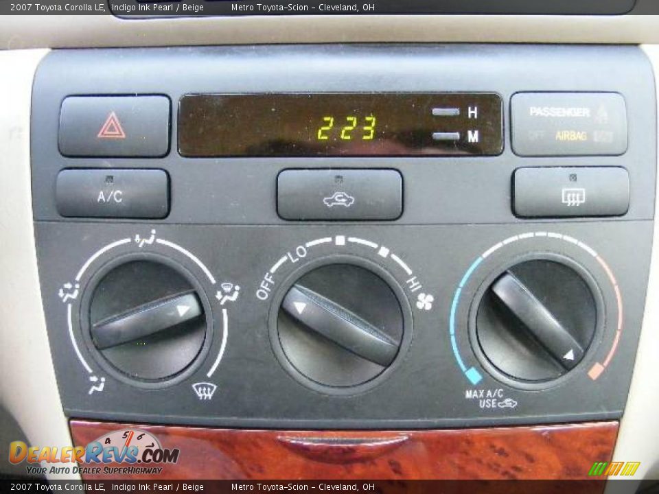 2007 Toyota Corolla LE Indigo Ink Pearl / Beige Photo #20