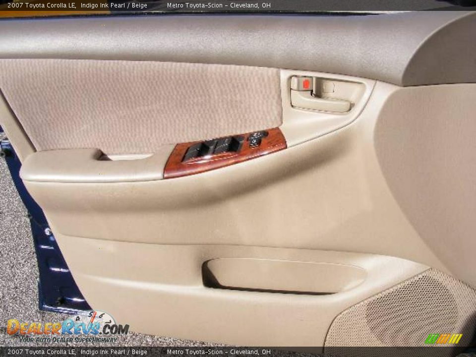 2007 Toyota Corolla LE Indigo Ink Pearl / Beige Photo #23