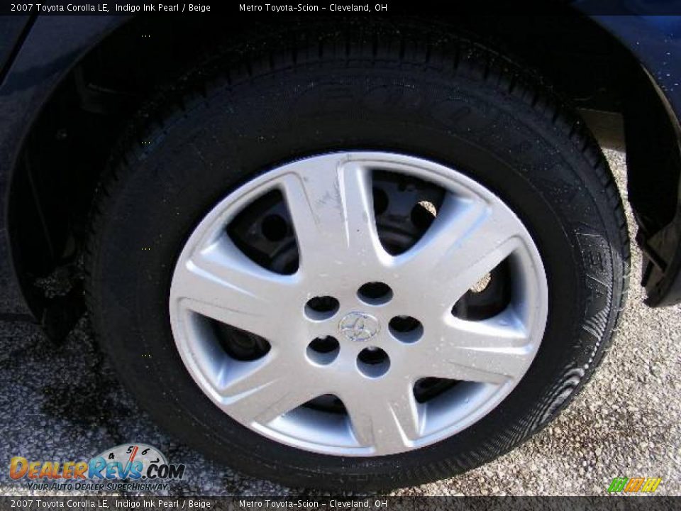 2007 Toyota Corolla LE Indigo Ink Pearl / Beige Photo #25