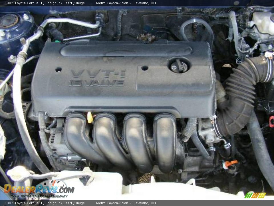 2007 Toyota Corolla LE Indigo Ink Pearl / Beige Photo #27