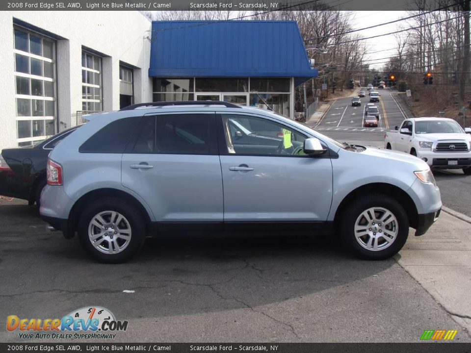 2008 Ford Edge SEL AWD Light Ice Blue Metallic / Camel Photo #4