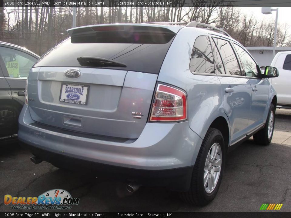 2008 Ford Edge SEL AWD Light Ice Blue Metallic / Camel Photo #5