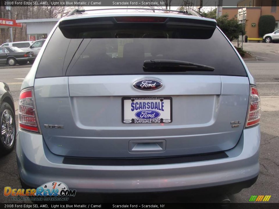 2008 Ford Edge SEL AWD Light Ice Blue Metallic / Camel Photo #6