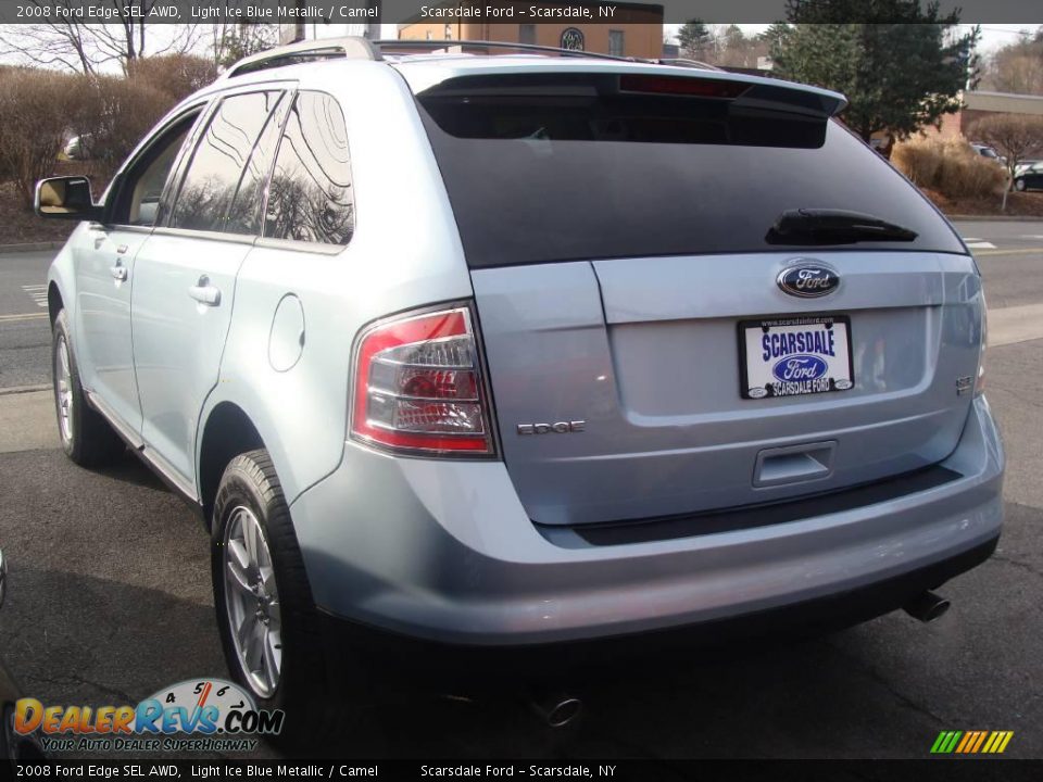 2008 Ford Edge SEL AWD Light Ice Blue Metallic / Camel Photo #7