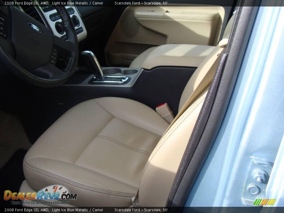 2008 Ford Edge SEL AWD Light Ice Blue Metallic / Camel Photo #13