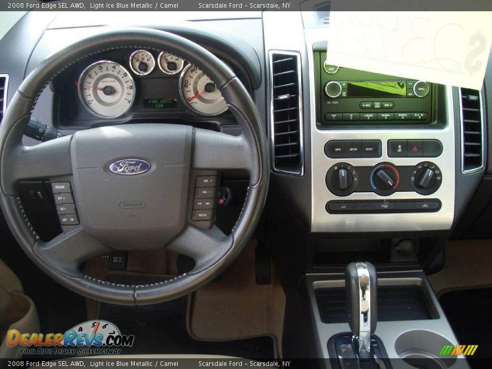 2008 Ford Edge SEL AWD Light Ice Blue Metallic / Camel Photo #19