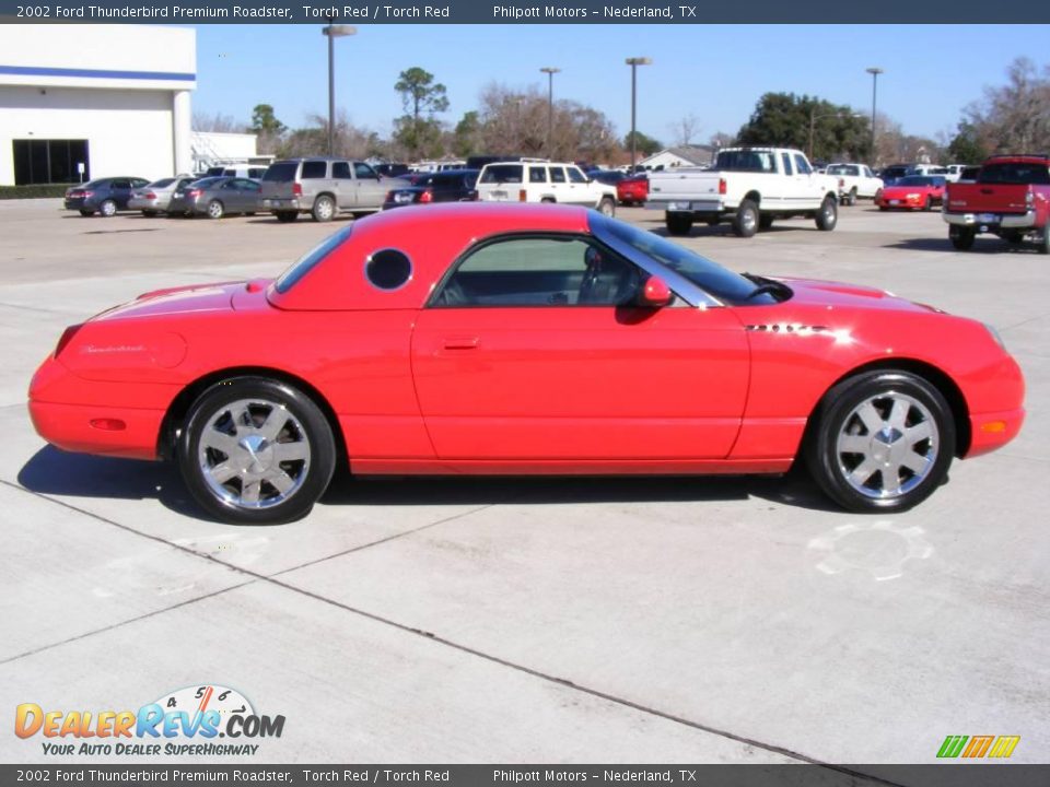 2002 Ford Thunderbird Premium Roadster Torch Red / Torch Red Photo #2