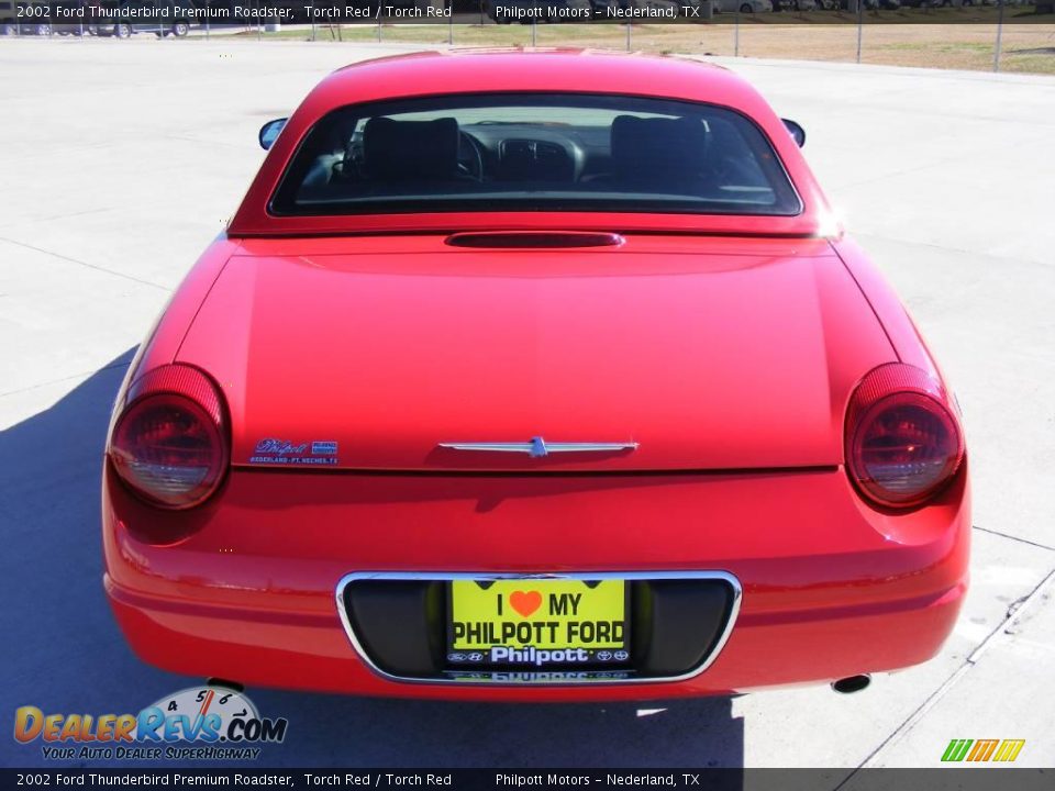 2002 Ford Thunderbird Premium Roadster Torch Red / Torch Red Photo #4