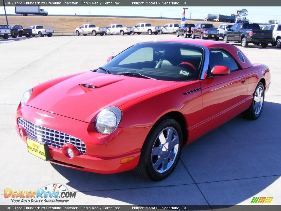 2002 Ford Thunderbird Premium Roadster Torch Red / Torch Red Photo #7