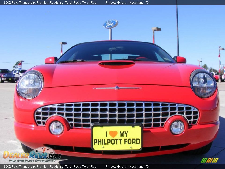2002 Ford Thunderbird Premium Roadster Torch Red / Torch Red Photo #9