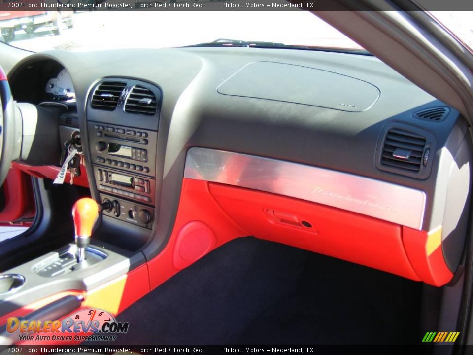 2002 Ford Thunderbird Premium Roadster Torch Red / Torch Red Photo #28
