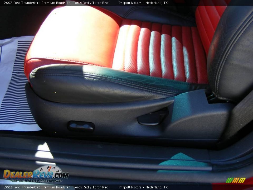 2002 Ford Thunderbird Premium Roadster Torch Red / Torch Red Photo #34