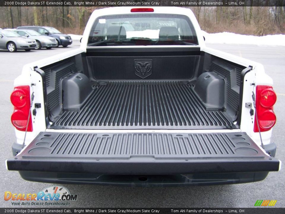 2008 Dodge Dakota ST Extended Cab Bright White / Dark Slate Gray/Medium Slate Gray Photo #7