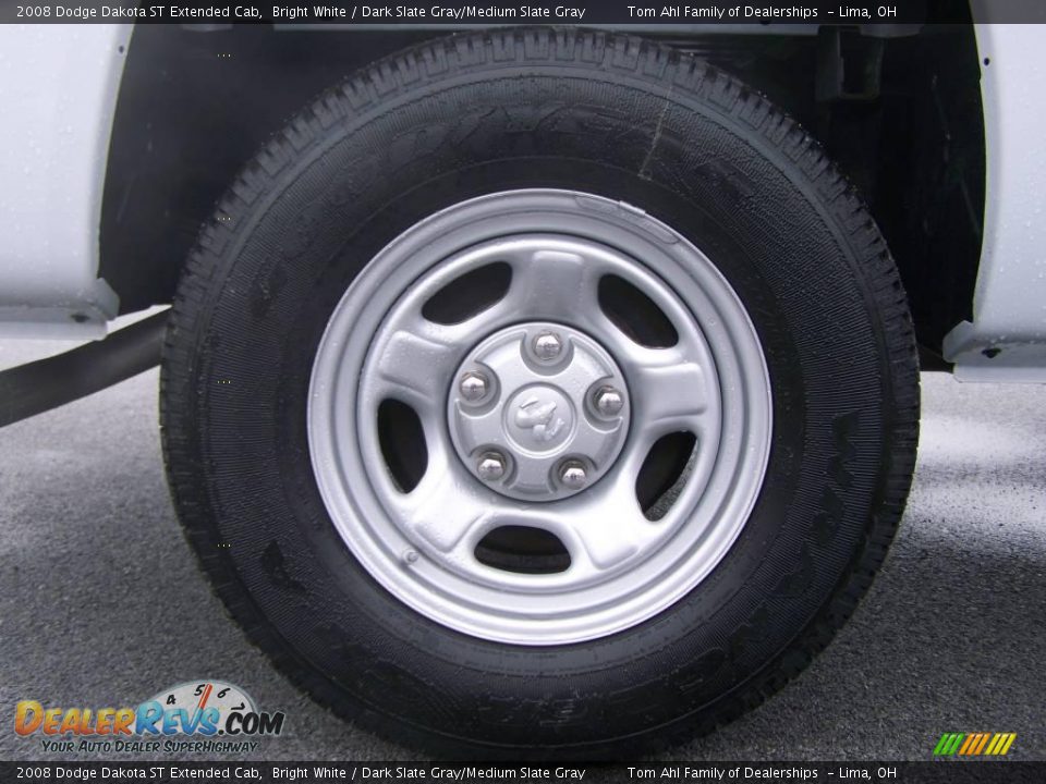 2008 Dodge Dakota ST Extended Cab Bright White / Dark Slate Gray/Medium Slate Gray Photo #9