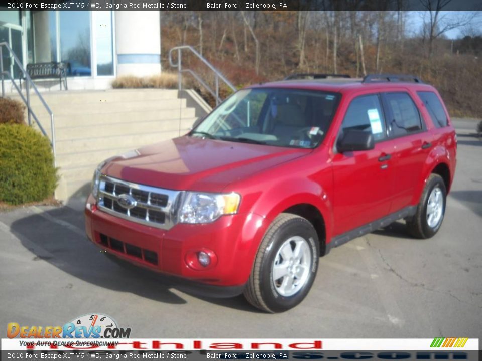 2010 Ford Escape XLT V6 4WD Sangria Red Metallic / Stone Photo #2
