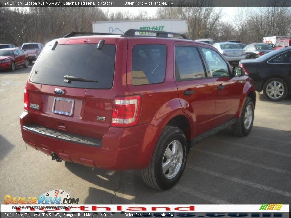 2010 Ford Escape XLT V6 4WD Sangria Red Metallic / Stone Photo #12