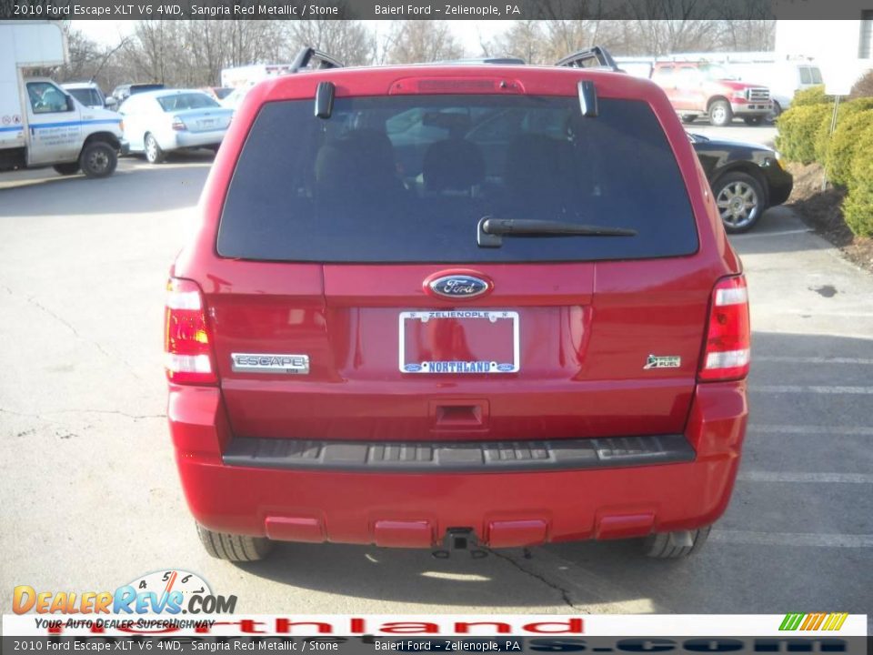 2010 Ford Escape XLT V6 4WD Sangria Red Metallic / Stone Photo #13