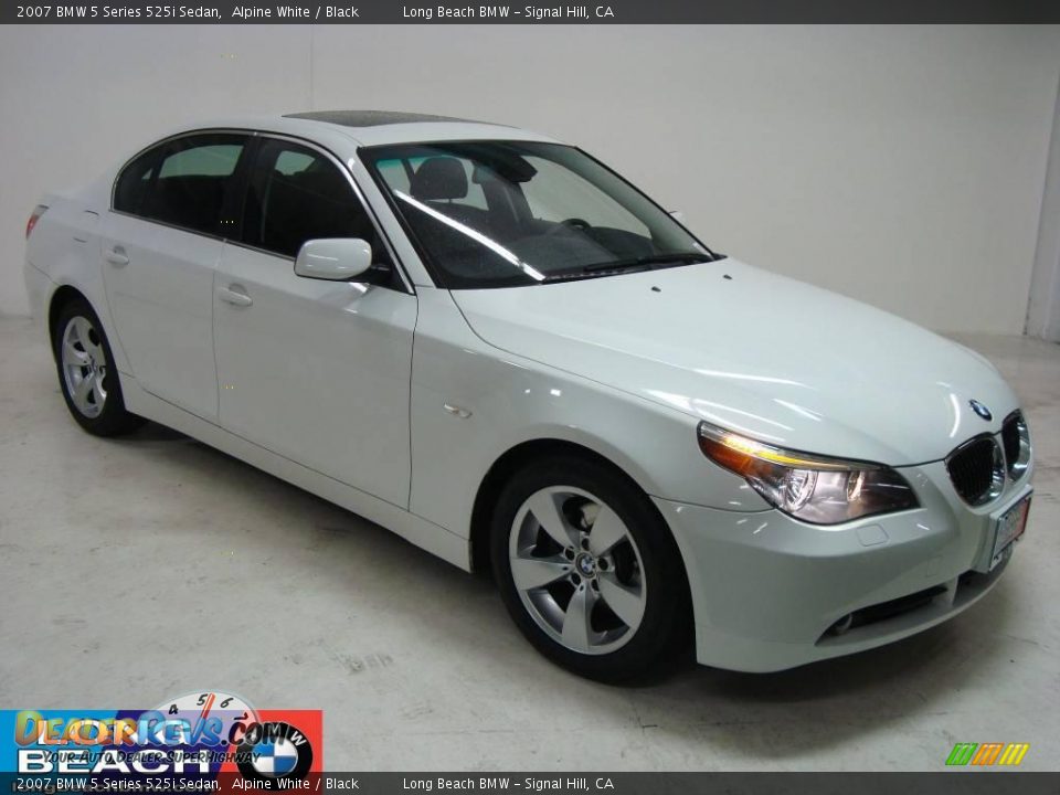 2007 BMW 5 Series 525i Sedan Alpine White / Black Photo #1