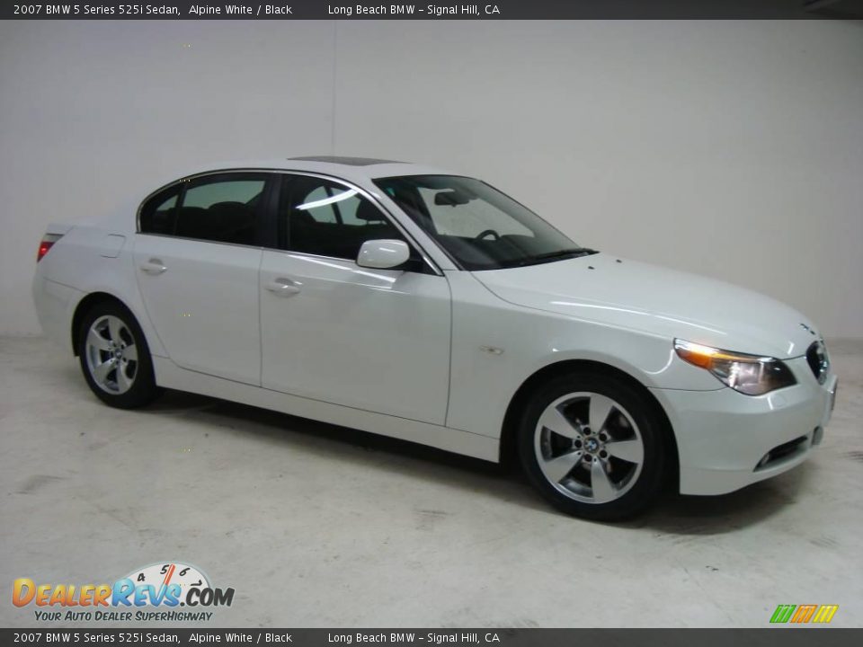2007 BMW 5 Series 525i Sedan Alpine White / Black Photo #2