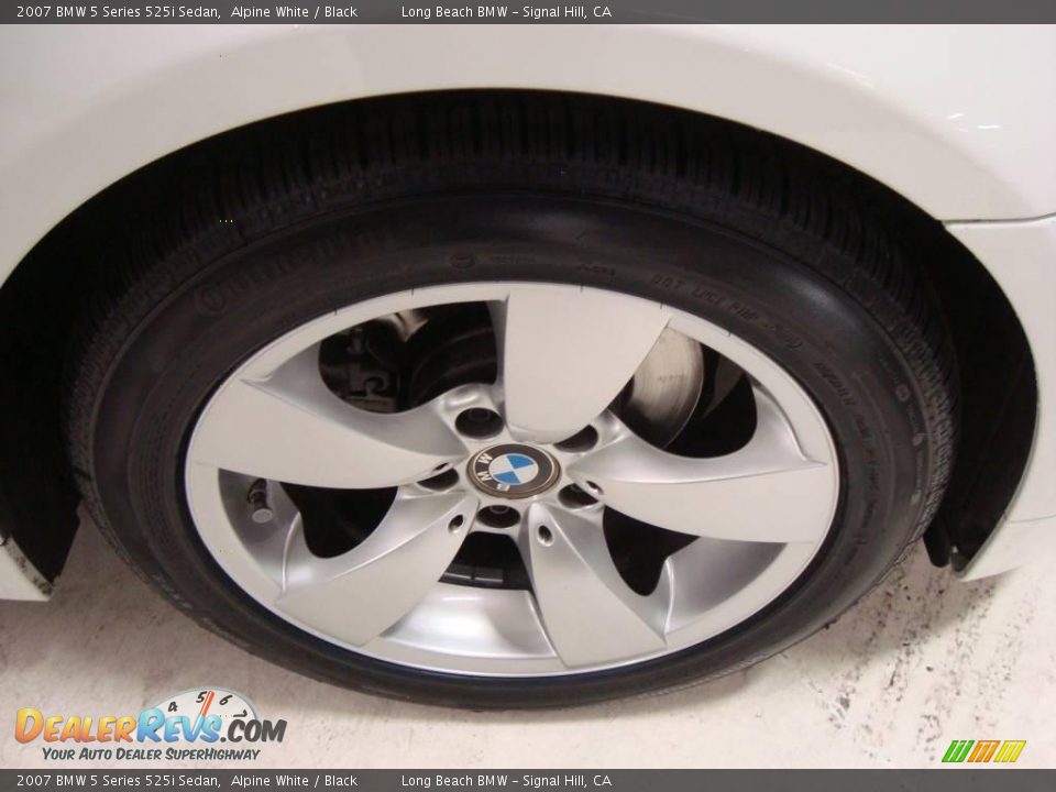 2007 BMW 5 Series 525i Sedan Alpine White / Black Photo #3