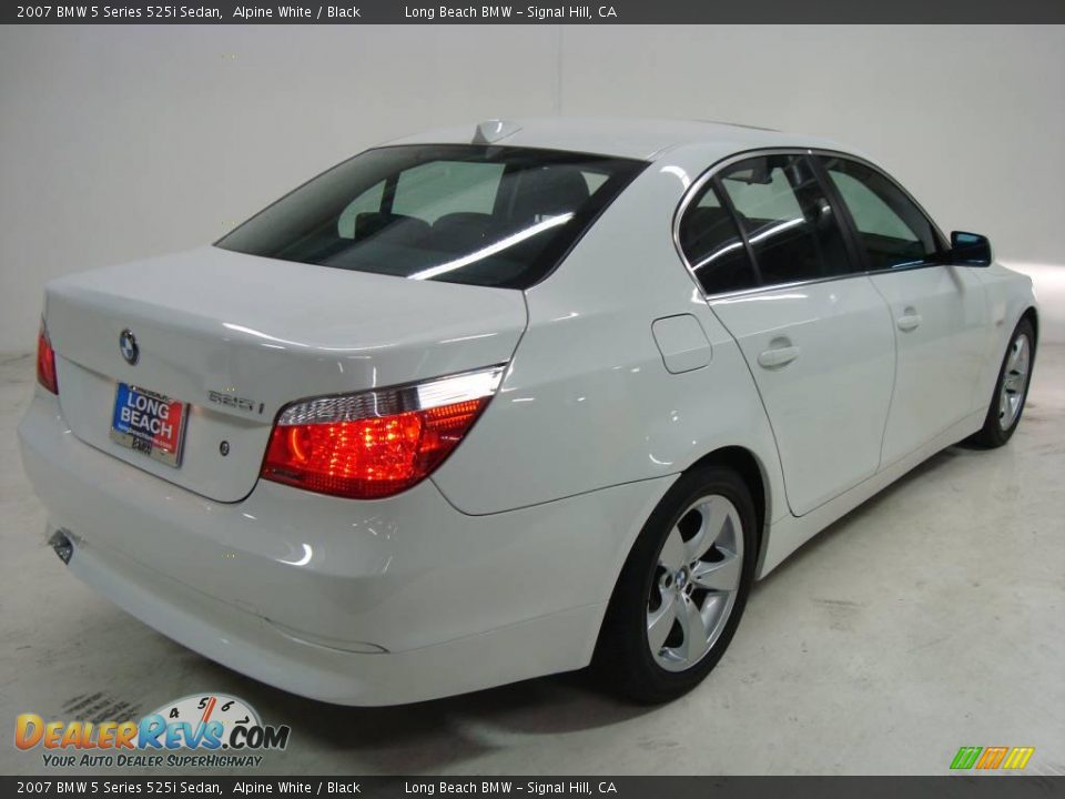 2007 BMW 5 Series 525i Sedan Alpine White / Black Photo #6