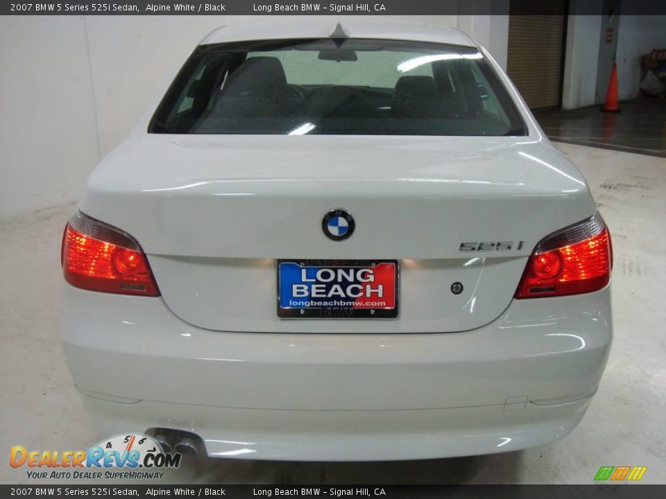 2007 BMW 5 Series 525i Sedan Alpine White / Black Photo #7