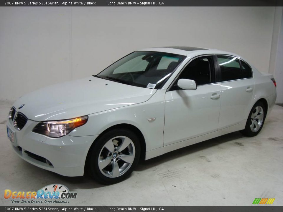 2007 BMW 5 Series 525i Sedan Alpine White / Black Photo #12