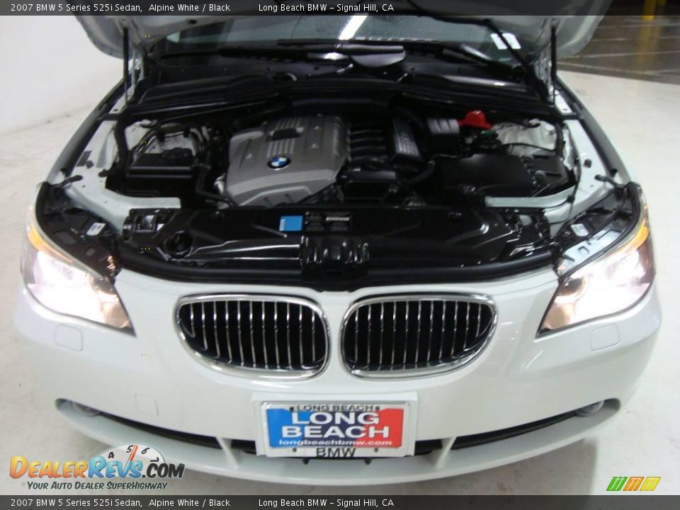 2007 BMW 5 Series 525i Sedan Alpine White / Black Photo #15