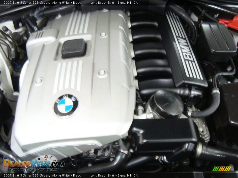 2007 BMW 5 Series 525i Sedan Alpine White / Black Photo #16