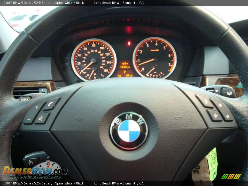 2007 BMW 5 Series 525i Sedan Alpine White / Black Photo #31