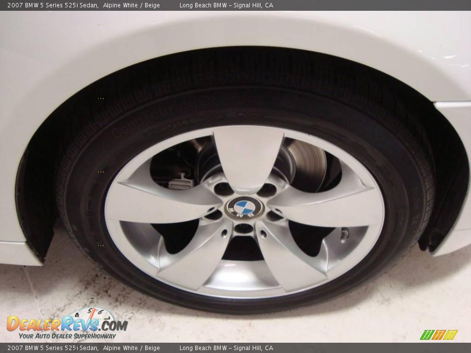 2007 BMW 5 Series 525i Sedan Alpine White / Beige Photo #4