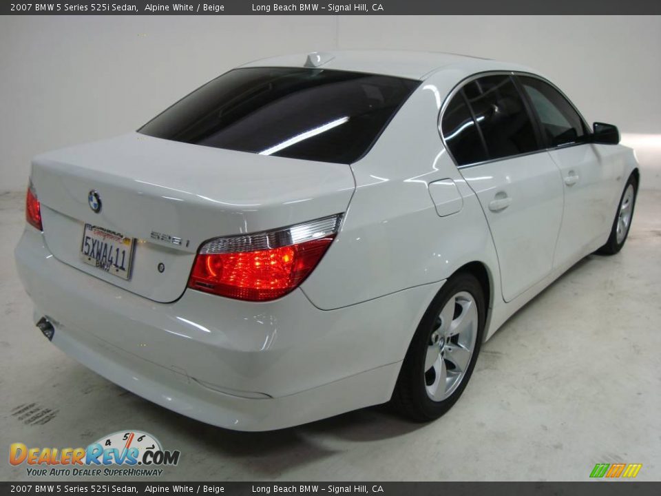 2007 BMW 5 Series 525i Sedan Alpine White / Beige Photo #6