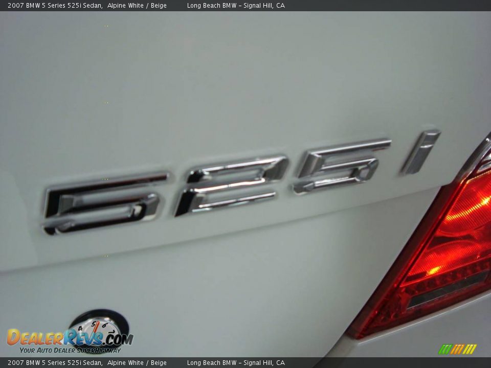 2007 BMW 5 Series 525i Sedan Alpine White / Beige Photo #8