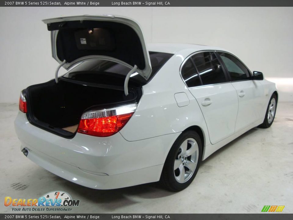 2007 BMW 5 Series 525i Sedan Alpine White / Beige Photo #10