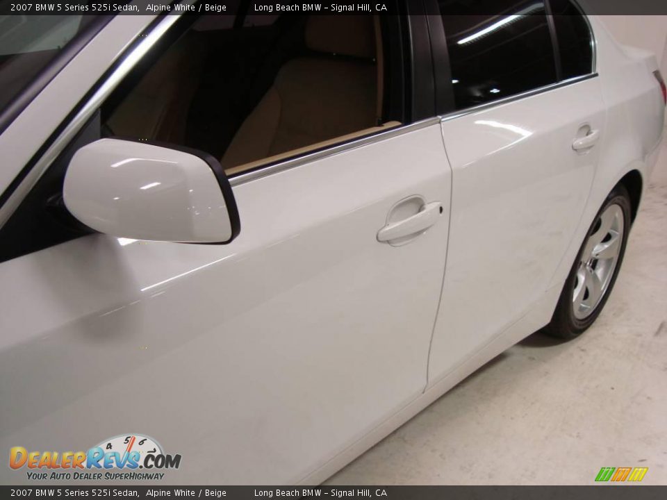2007 BMW 5 Series 525i Sedan Alpine White / Beige Photo #15