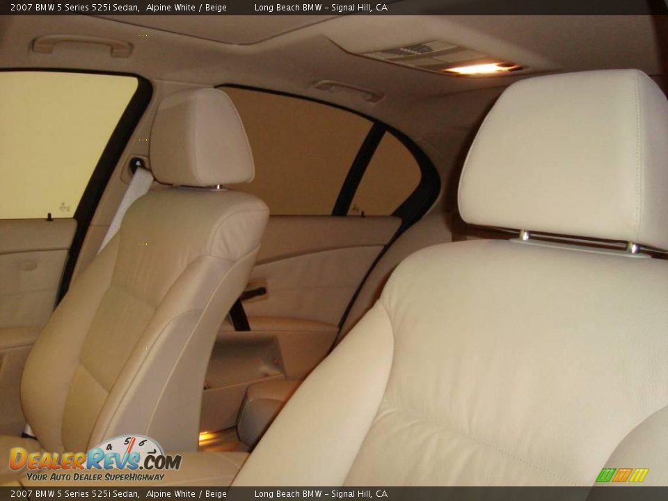 2007 BMW 5 Series 525i Sedan Alpine White / Beige Photo #22