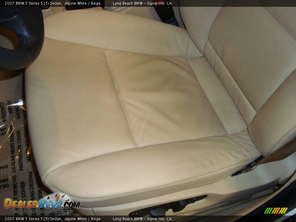 2007 BMW 5 Series 525i Sedan Alpine White / Beige Photo #23