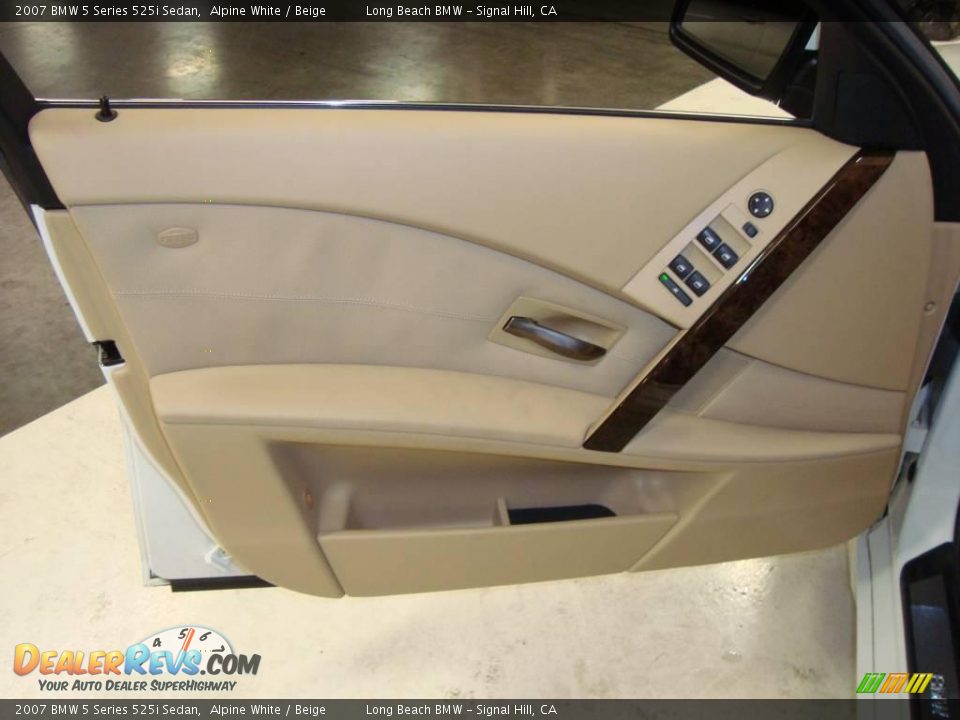 2007 BMW 5 Series 525i Sedan Alpine White / Beige Photo #24