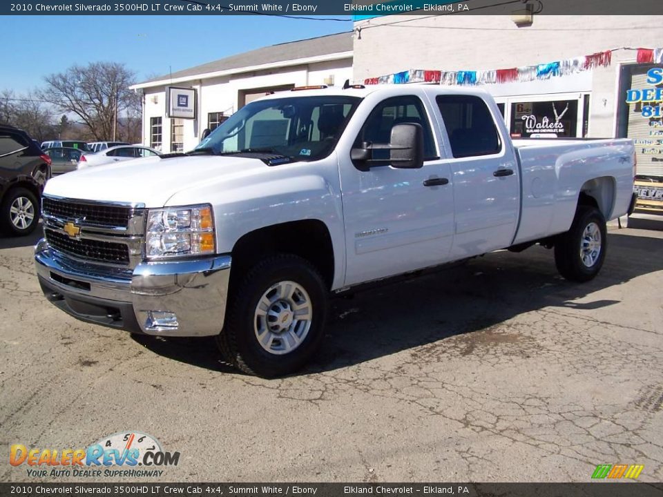 2010 Chevrolet Silverado 3500HD LT Crew Cab 4x4 Summit White / Ebony Photo #6