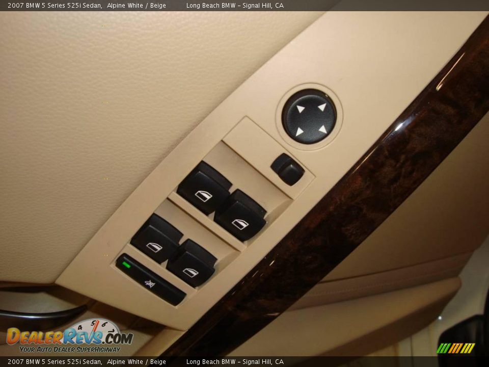 2007 BMW 5 Series 525i Sedan Alpine White / Beige Photo #25
