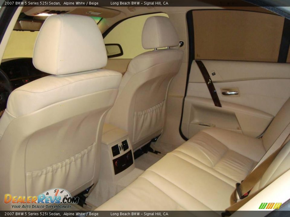 2007 BMW 5 Series 525i Sedan Alpine White / Beige Photo #26