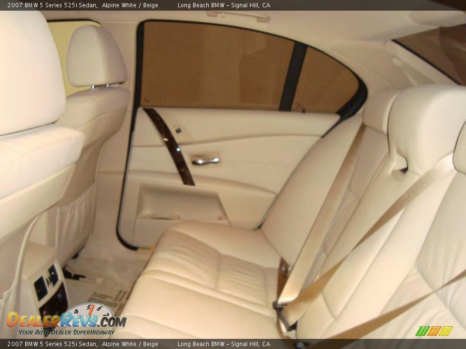 2007 BMW 5 Series 525i Sedan Alpine White / Beige Photo #27