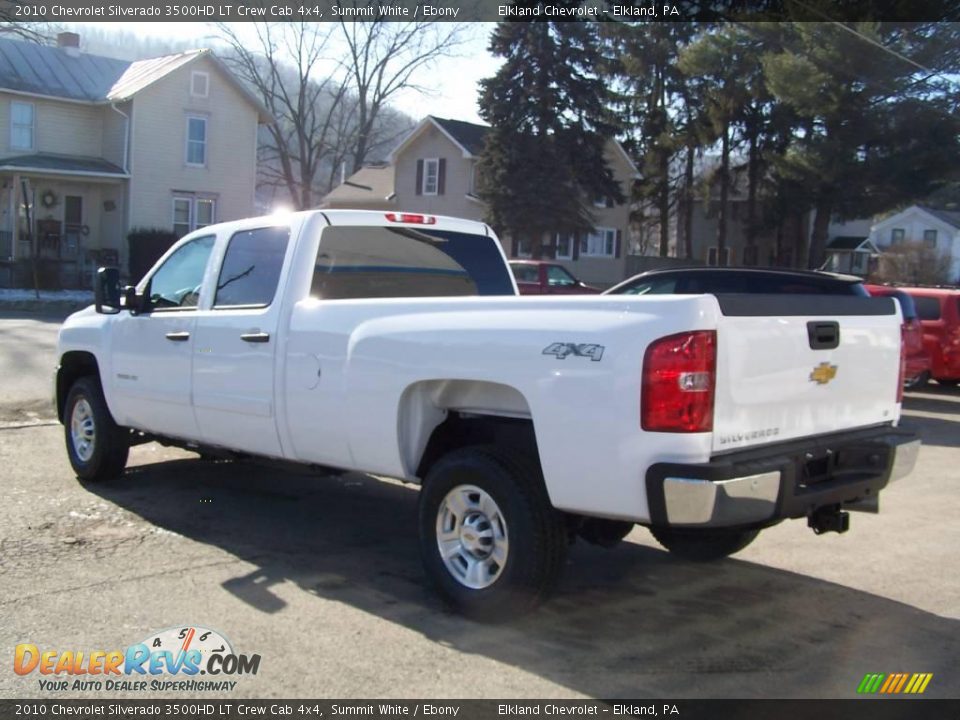 2010 Chevrolet Silverado 3500HD LT Crew Cab 4x4 Summit White / Ebony Photo #8