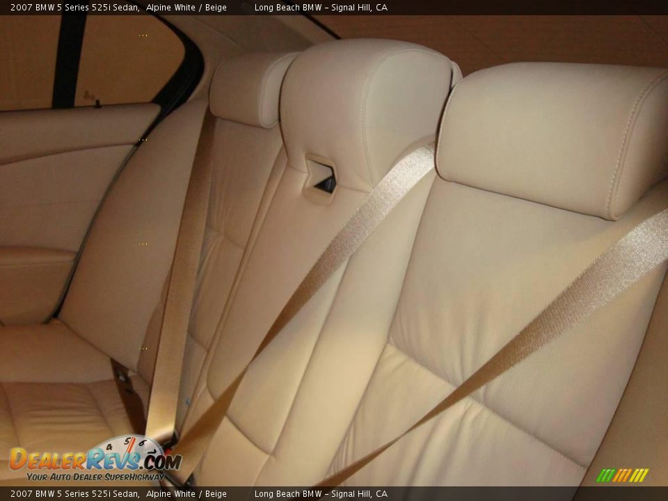 2007 BMW 5 Series 525i Sedan Alpine White / Beige Photo #28