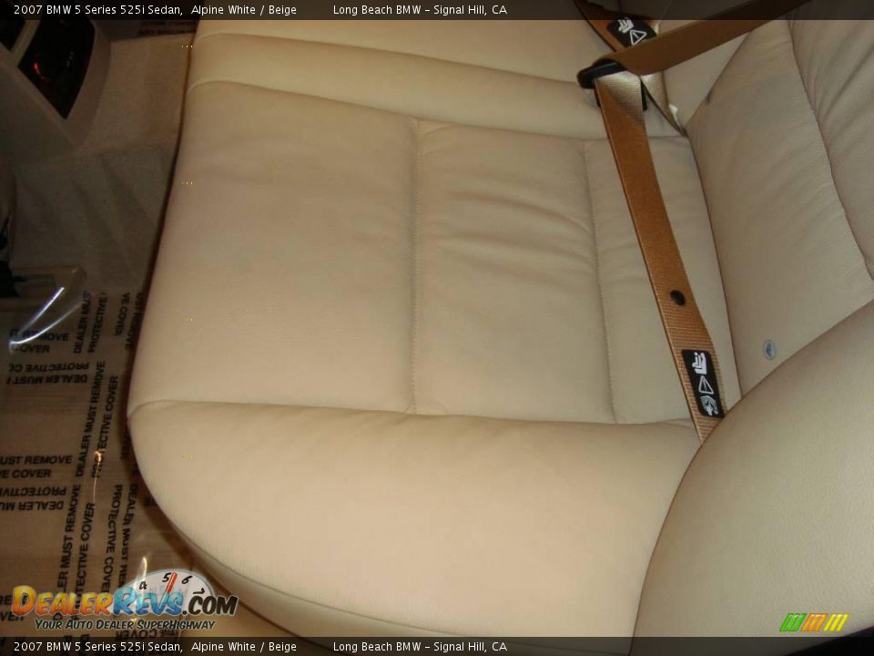 2007 BMW 5 Series 525i Sedan Alpine White / Beige Photo #29