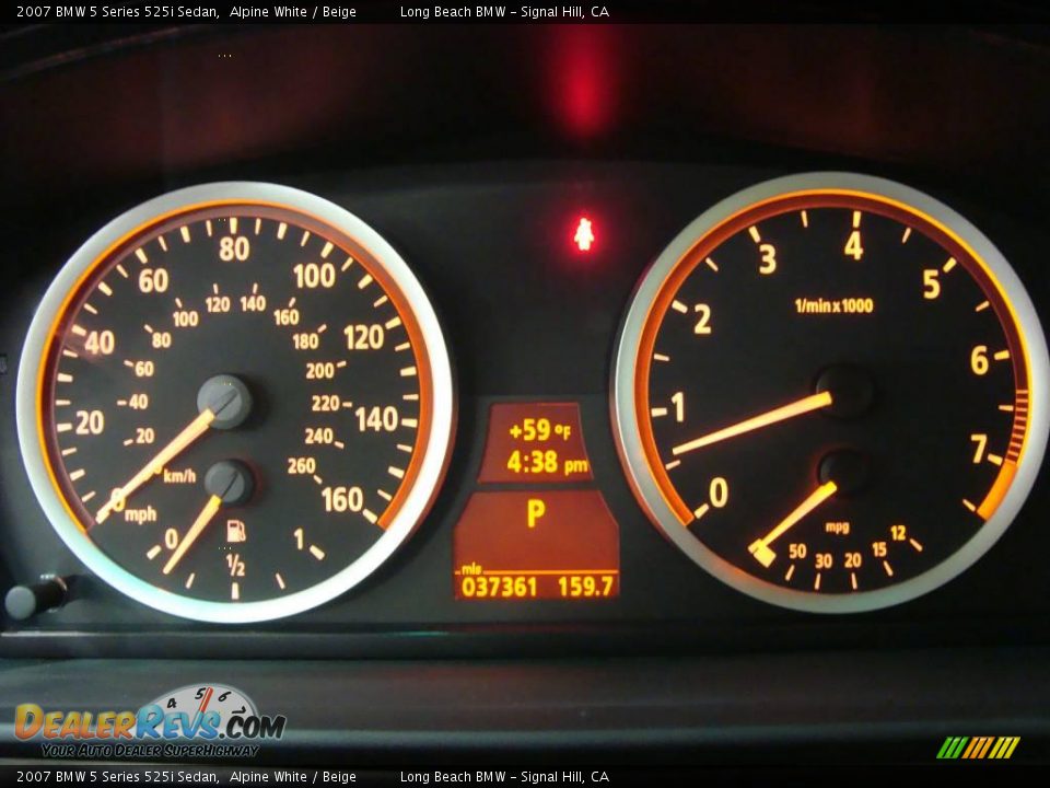 2007 BMW 5 Series 525i Sedan Alpine White / Beige Photo #32