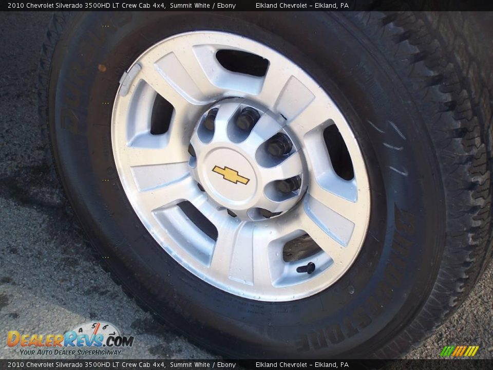 2010 Chevrolet Silverado 3500HD LT Crew Cab 4x4 Summit White / Ebony Photo #17